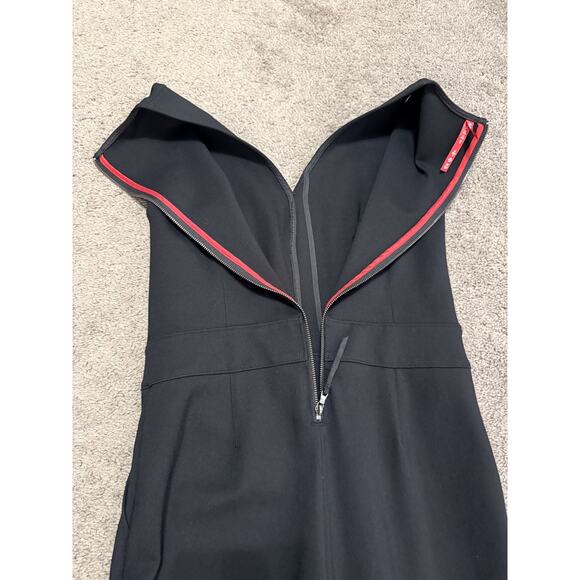 SPANX The Perfect Sleeveless Ponte Flare Stretch Jumpsuit Womens Size S Black - Picture 16 of 16